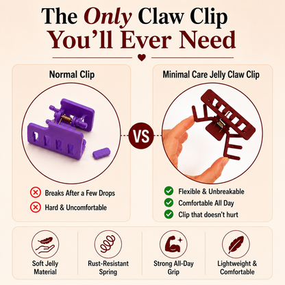 Flexible & Durable Jelly Claw Clip Pack of 6