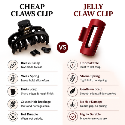 Flexible & Durable Jelly Claw Clip Pack of 6